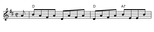 Boyne Hunt, the  - staff notation