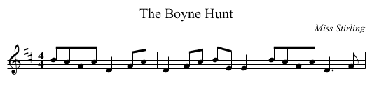Boyne Hunt, The  - staff notation