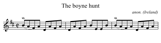 boyne hunt, The  - staff notation