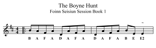 Boyne Hunt, The - staff notation