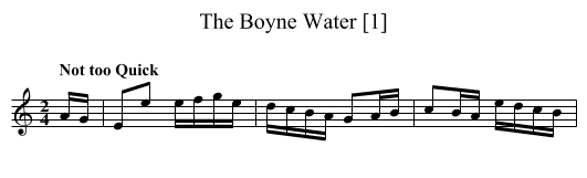 Boyne Water [1], The - staff notation