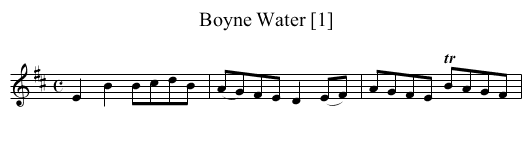 Boyne Water [1] - staff notation