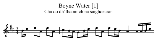 Boyne Water [1] - staff notation