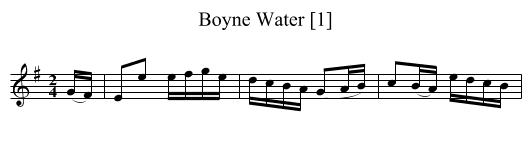 Boyne Water [1] - staff notation