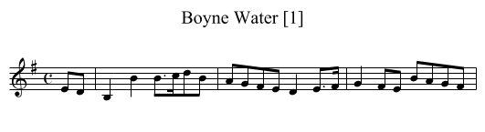 Boyne Water [1] - staff notation