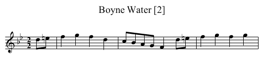 Boyne Water [2] - staff notation