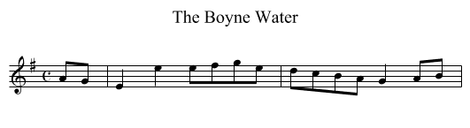 Boyne Water, The  - staff notation