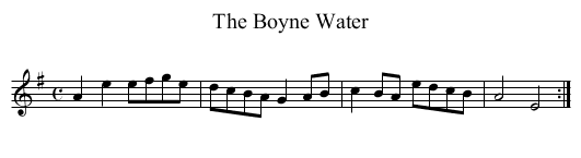 Boyne Water, The - staff notation