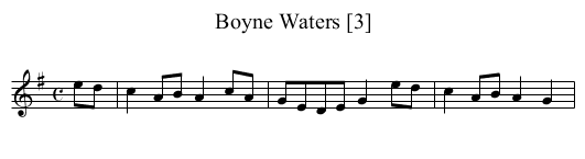 Boyne Waters [3] - staff notation