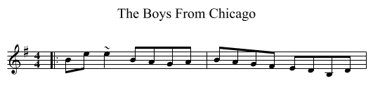 Boys From Chicago, The  - staff notation