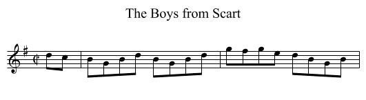 Boys from Scart, The - staff notation