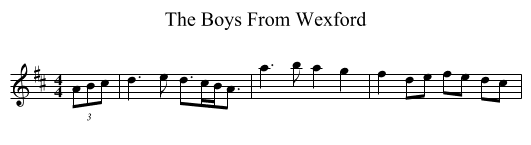 Boys From Wexford, The  - staff notation