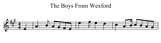 Boys From Wexford, The  - staff notation