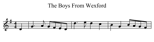 Boys From Wexford, The  - staff notation