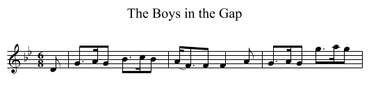 Boys in the Gap, The  - staff notation