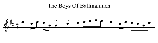 Boys Of Ballinahinch, The  - staff notation