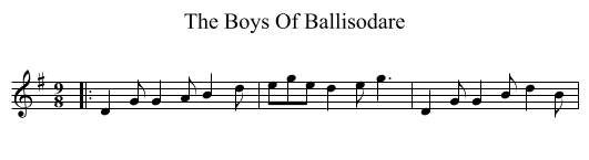 Boys Of Ballisodare, The  - staff notation