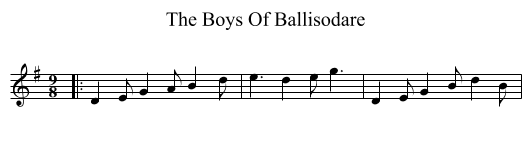 Boys Of Ballisodare, The  - staff notation