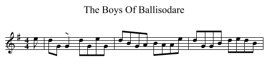 Boys Of Ballisodare, The  - staff notation