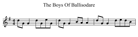 Boys Of Ballisodare, The  - staff notation