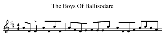 Boys Of Ballisodare, The  - staff notation