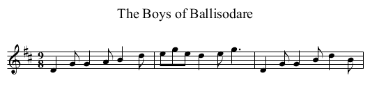 Boys of Ballisodare, The - staff notation