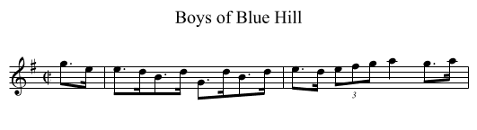 Boys of Blue Hill - staff notation