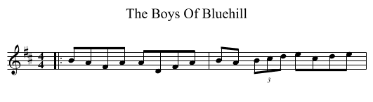 Boys Of Bluehill, The  - staff notation