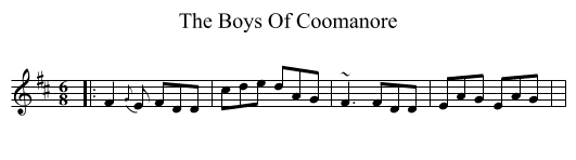 Boys Of Coomanore, The - staff notation