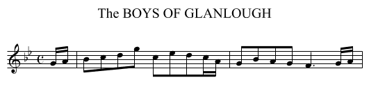 BOYS OF GLANLOUGH, The - staff notation