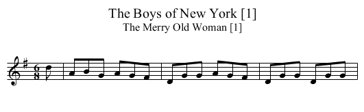 Boys of New York [1], The - staff notation