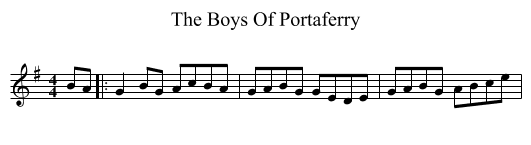 Boys Of Portaferry, The  - staff notation