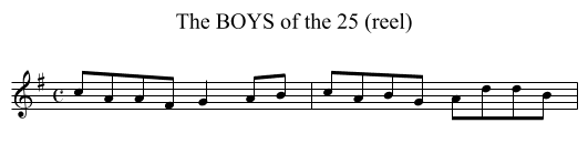 BOYS of the 25 (reel), The - staff notation