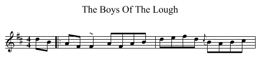 Boys Of The Lough, The  - staff notation
