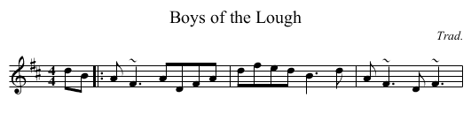 Boys of the Lough - staff notation