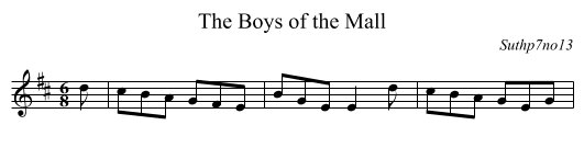 Boys of the Mall, The  - staff notation