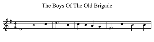 Boys Of The Old Brigade, The  - staff notation