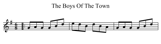Boys Of The Town, The  - staff notation