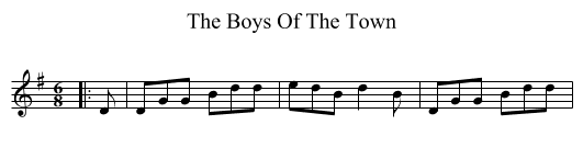 Boys Of The Town, The  - staff notation