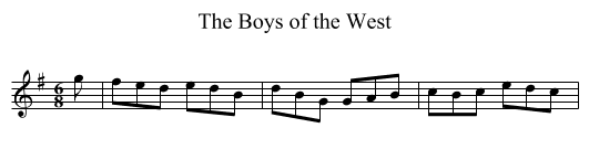 Boys of the West, The  - staff notation