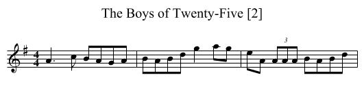 Boys of Twenty-Five [2], The - staff notation