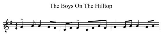 Boys On The Hilltop, The  - staff notation