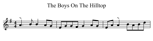 Boys On The Hilltop, The  - staff notation