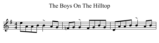 Boys On The Hilltop, The  - staff notation