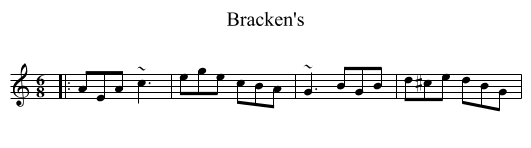 Bracken's - staff notation