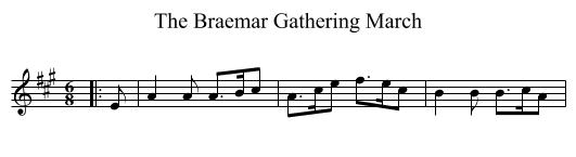 Braemar Gathering March, The  - staff notation