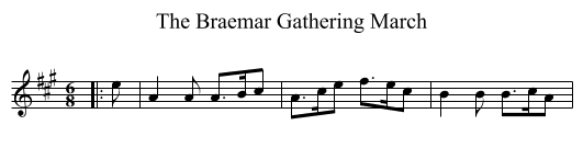 Braemar Gathering March, The  - staff notation