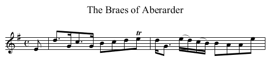 Braes of Aberarder, The - staff notation