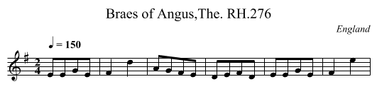 Braes of Angus,The. RH.276 - staff notation