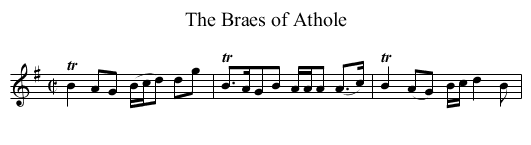 Braes of Athole, The - staff notation